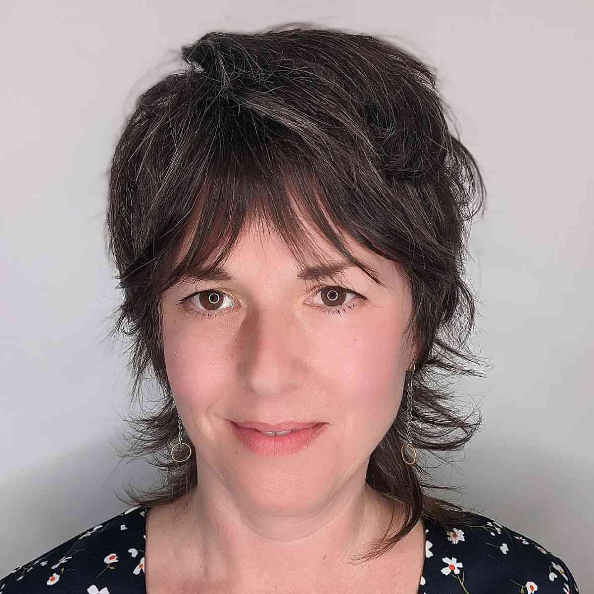 edgy pixie mullet for women 40 and up