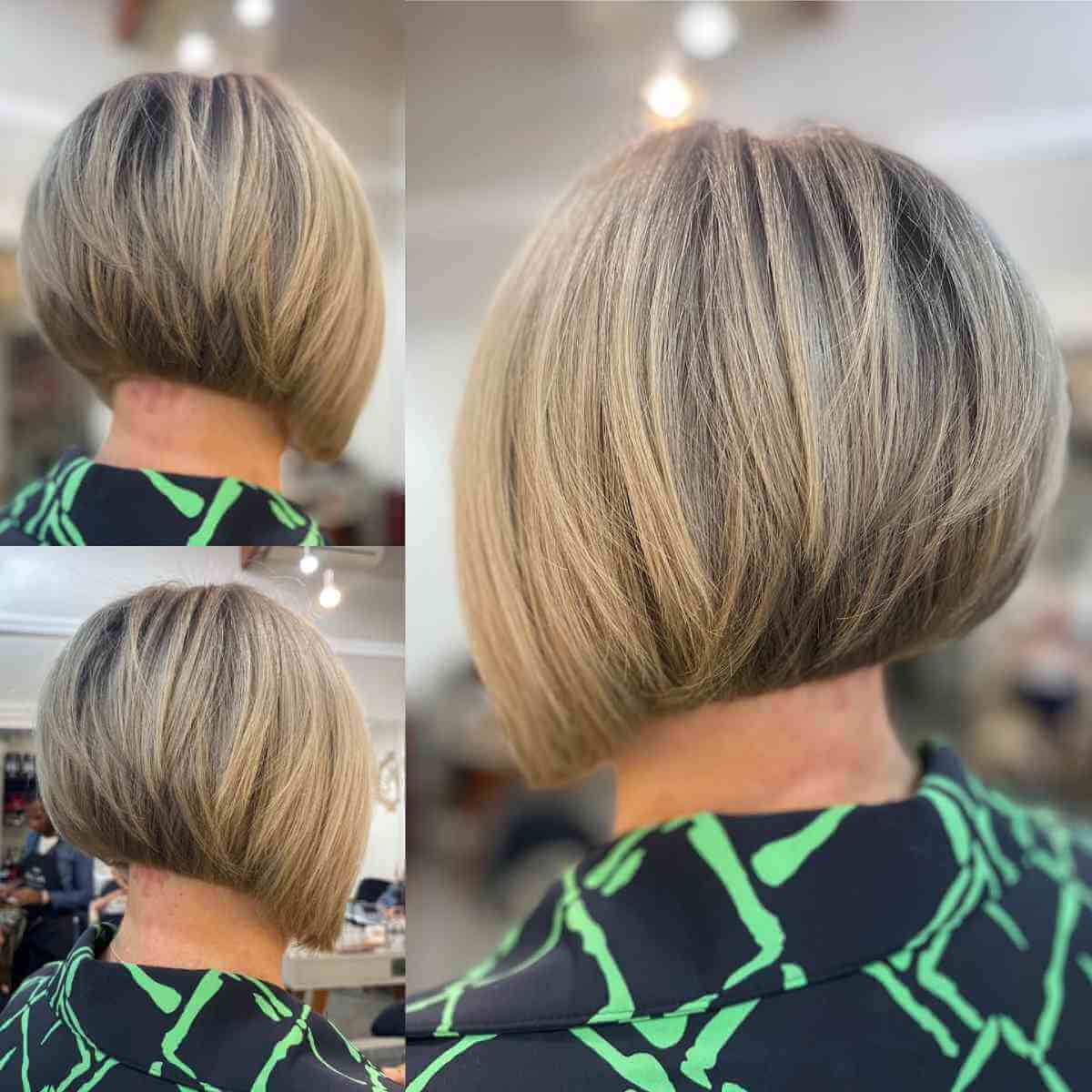 gorgeously stacked bob haircut