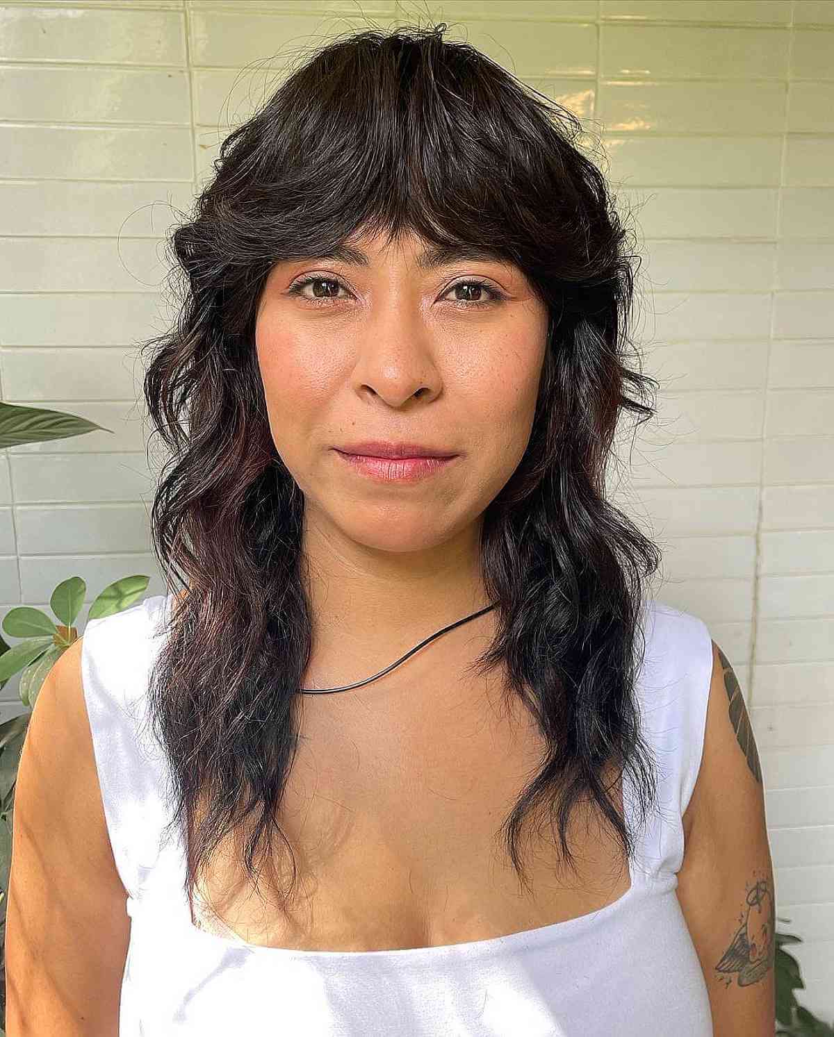heavy fringe on a shagged cut for 40 year old ladies