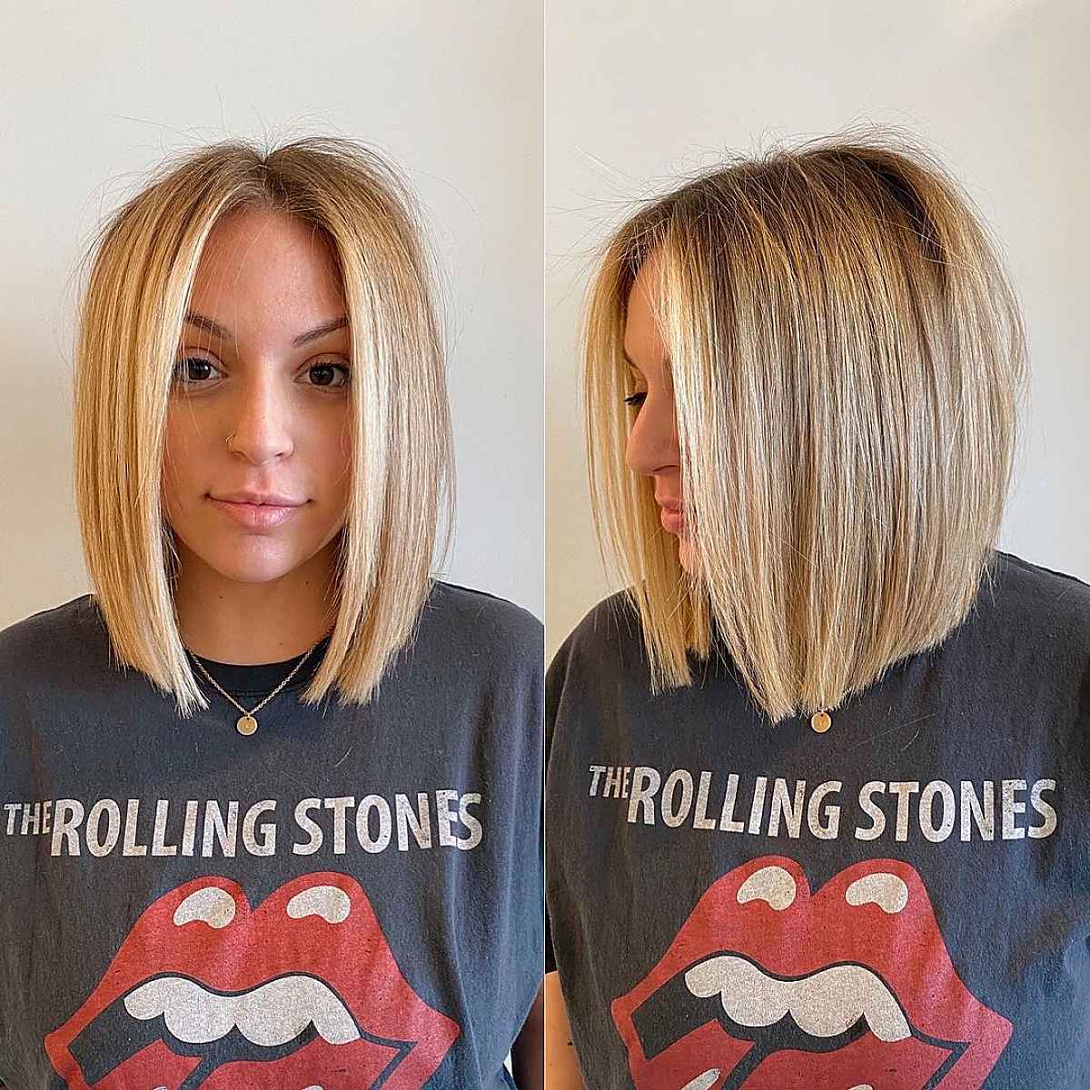long bob with a middle part