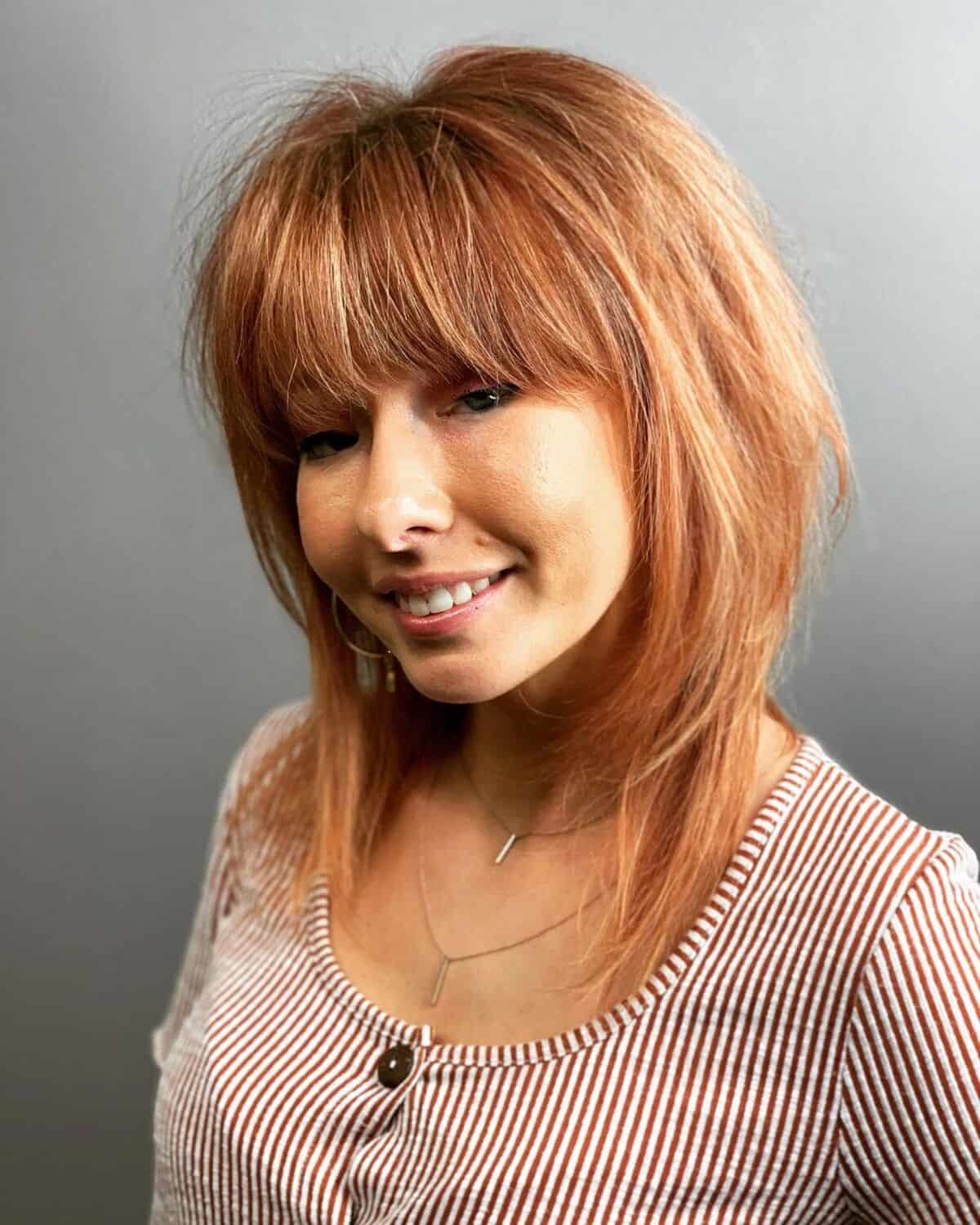 long layers with bangs 1