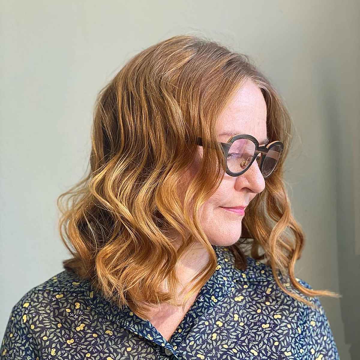 medium length very long bob for women passed 40