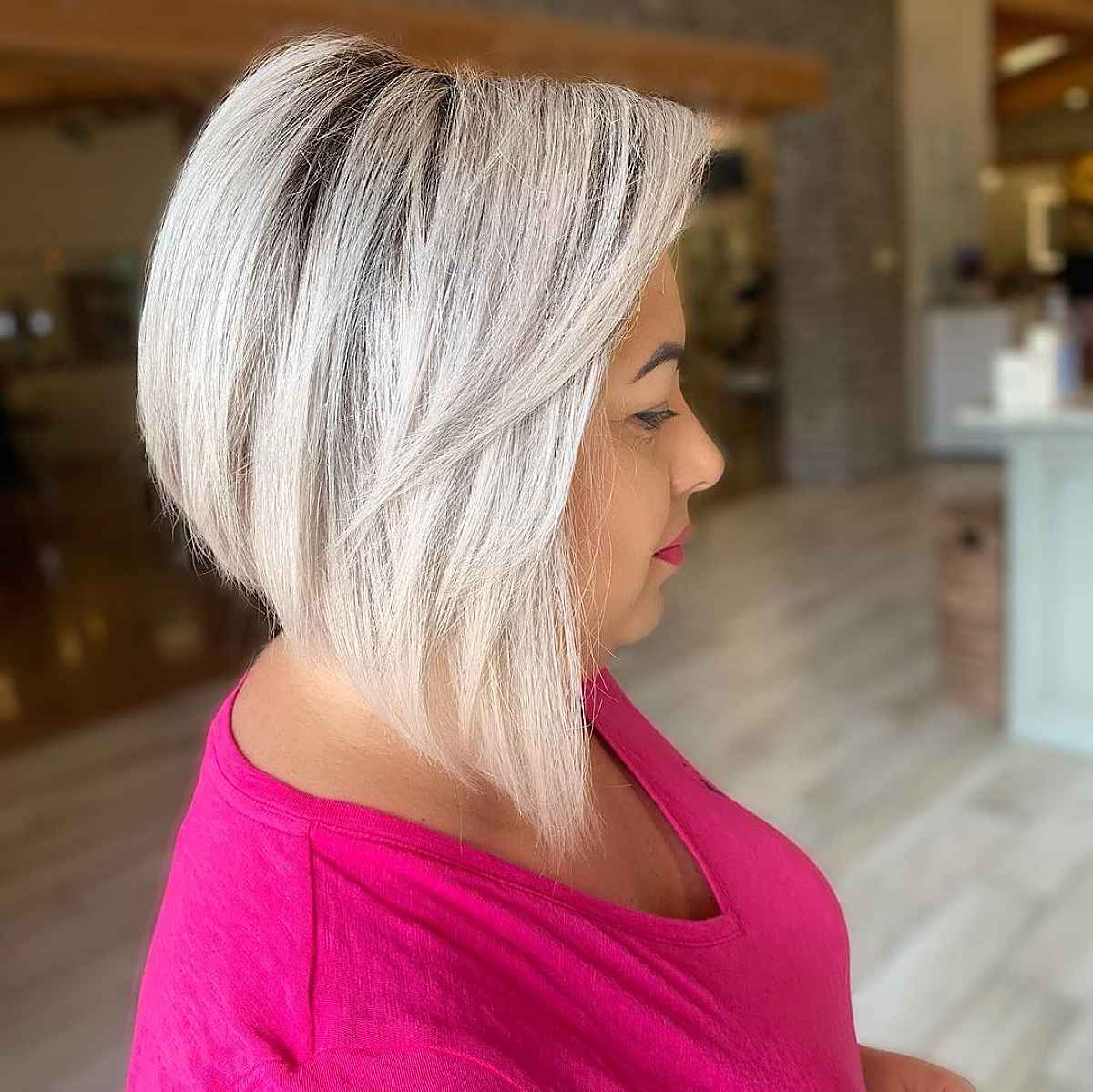 medium to short long bob for straight hair