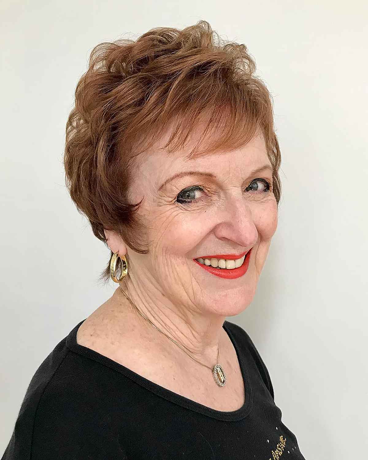 pixie cut with bangs for women over 60