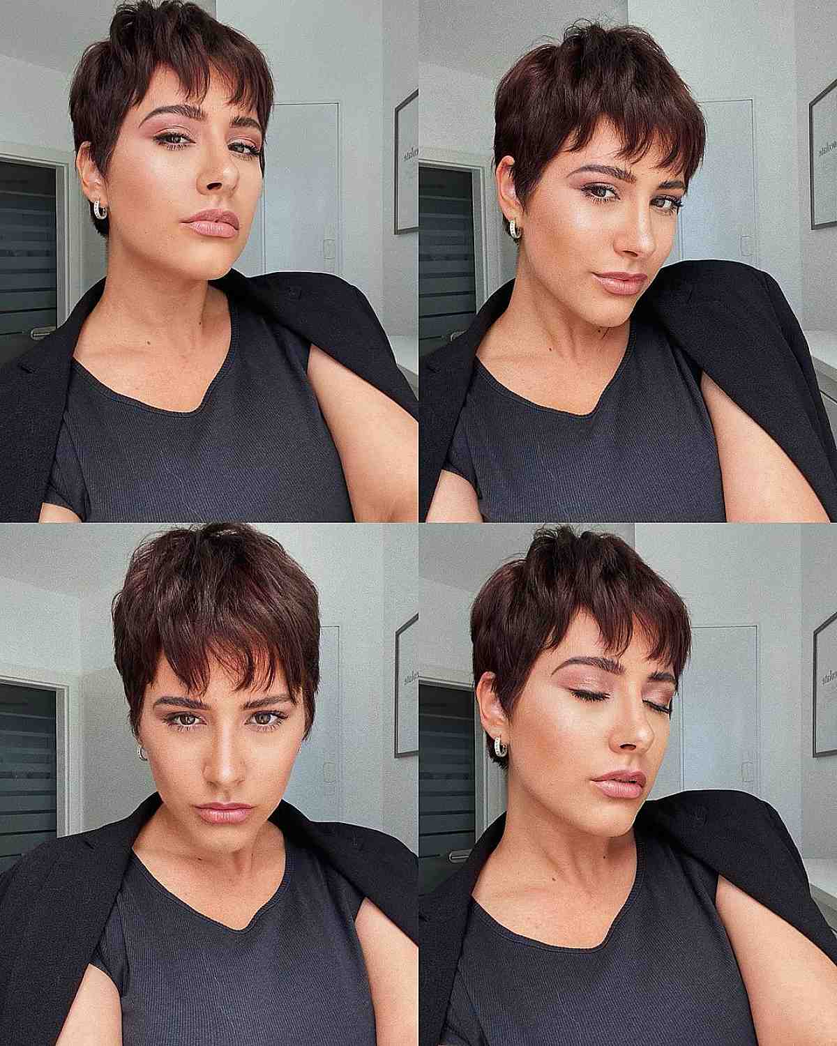 pixie cut with fringe for big foreheads