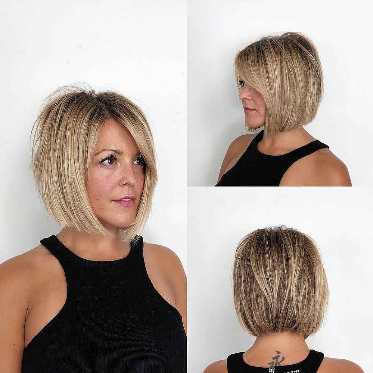 professional long inverted bob for women 40