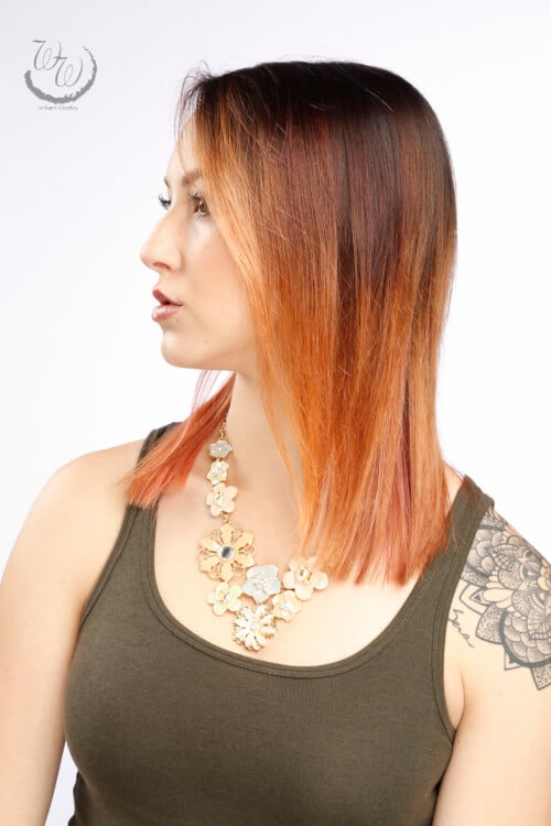 red highlights in hair