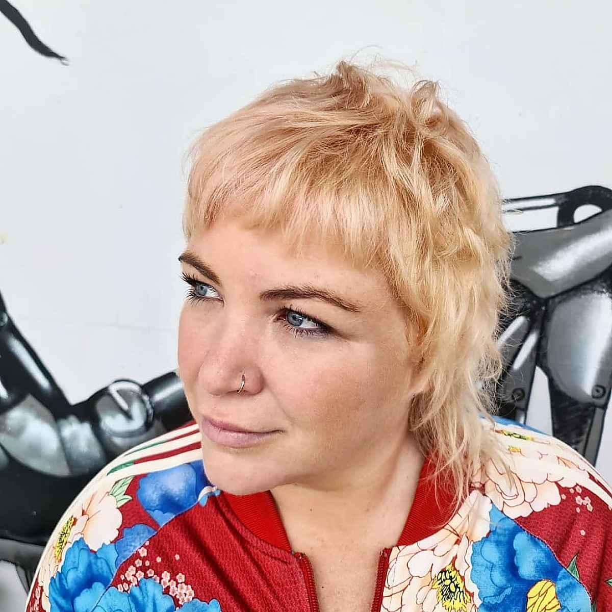 retro shaggy mullet for ladies over 40