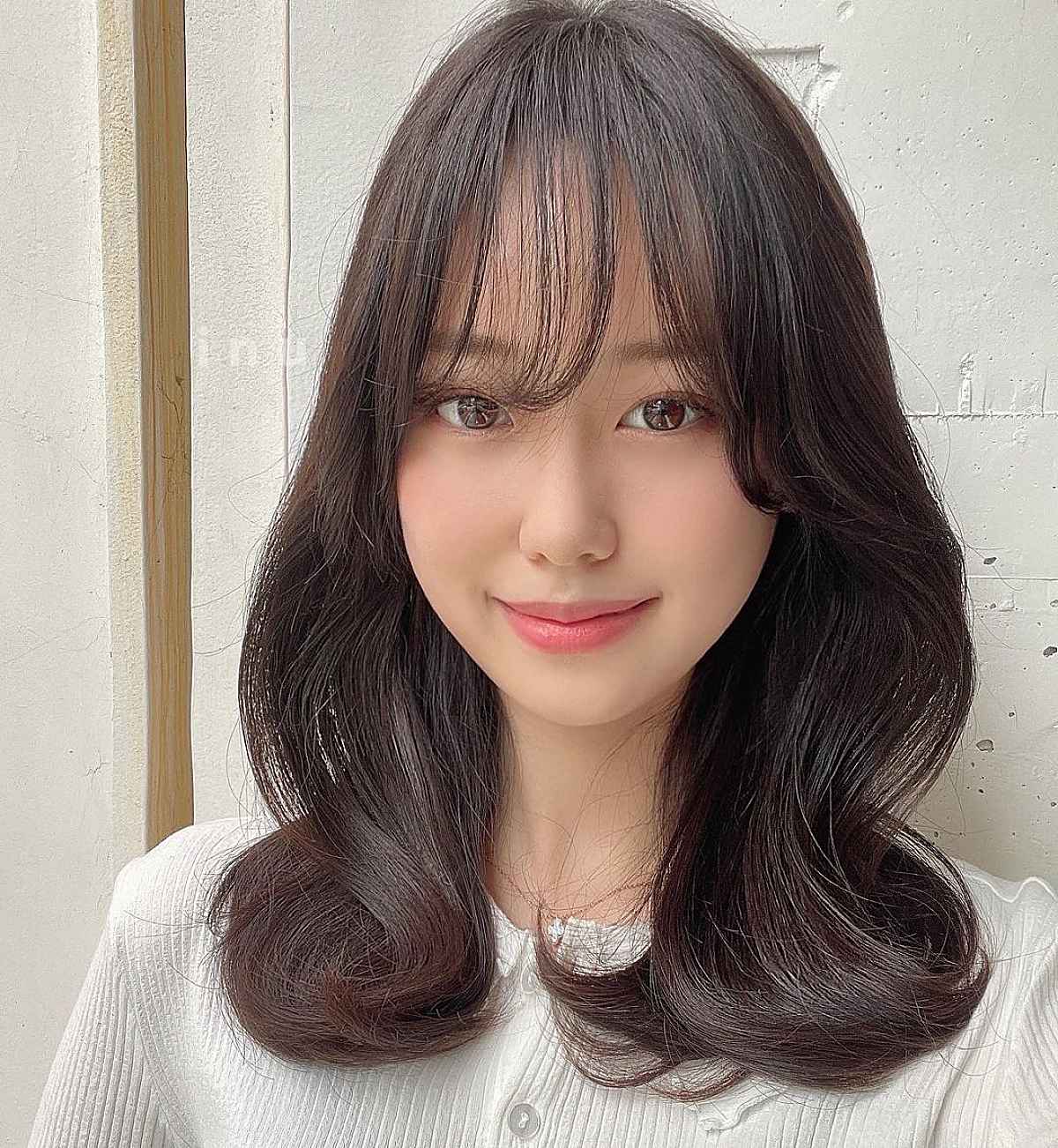 see through bangs for mid length hair