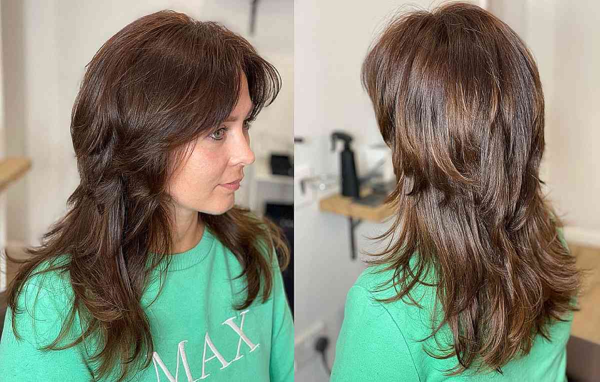 shag cut with disconnected layers for ladies over forty