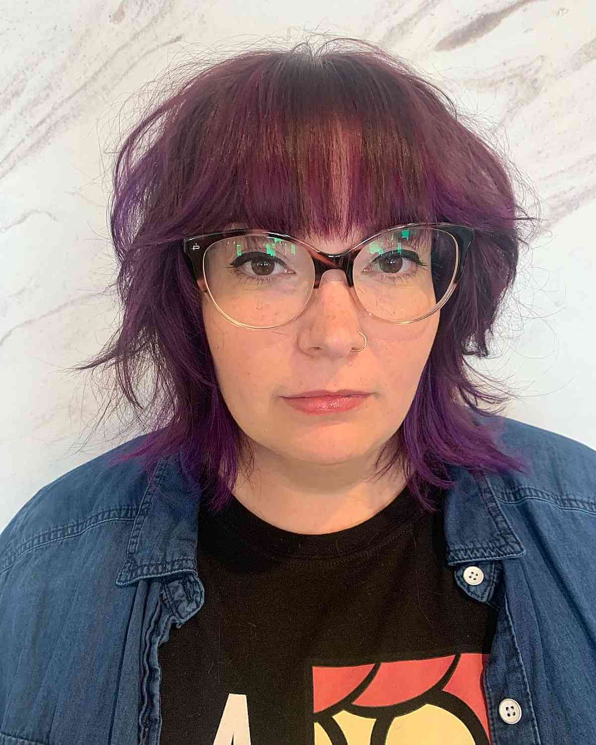shaggy bob with a fringe for ladies over 40