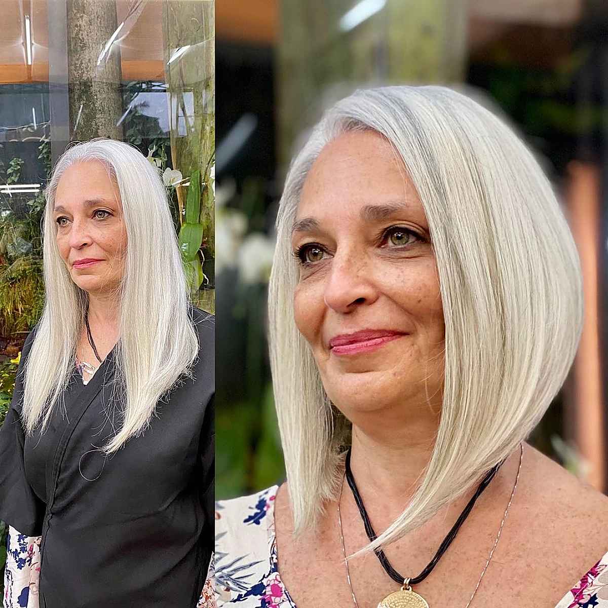 short a line bob for older women