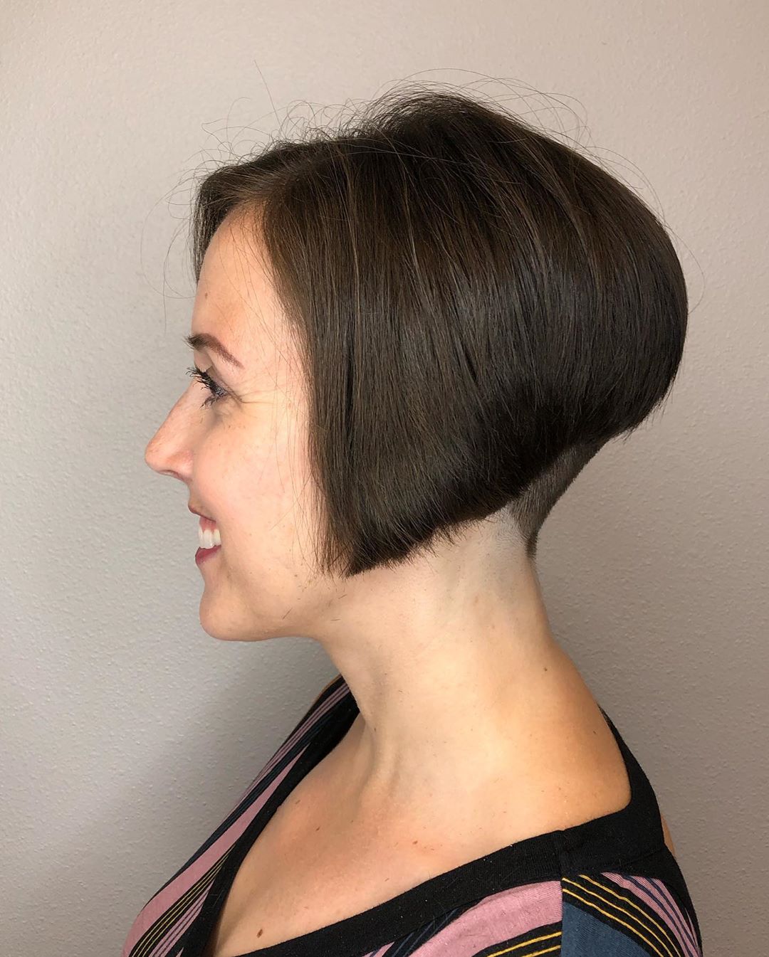 short a line bob with undercut