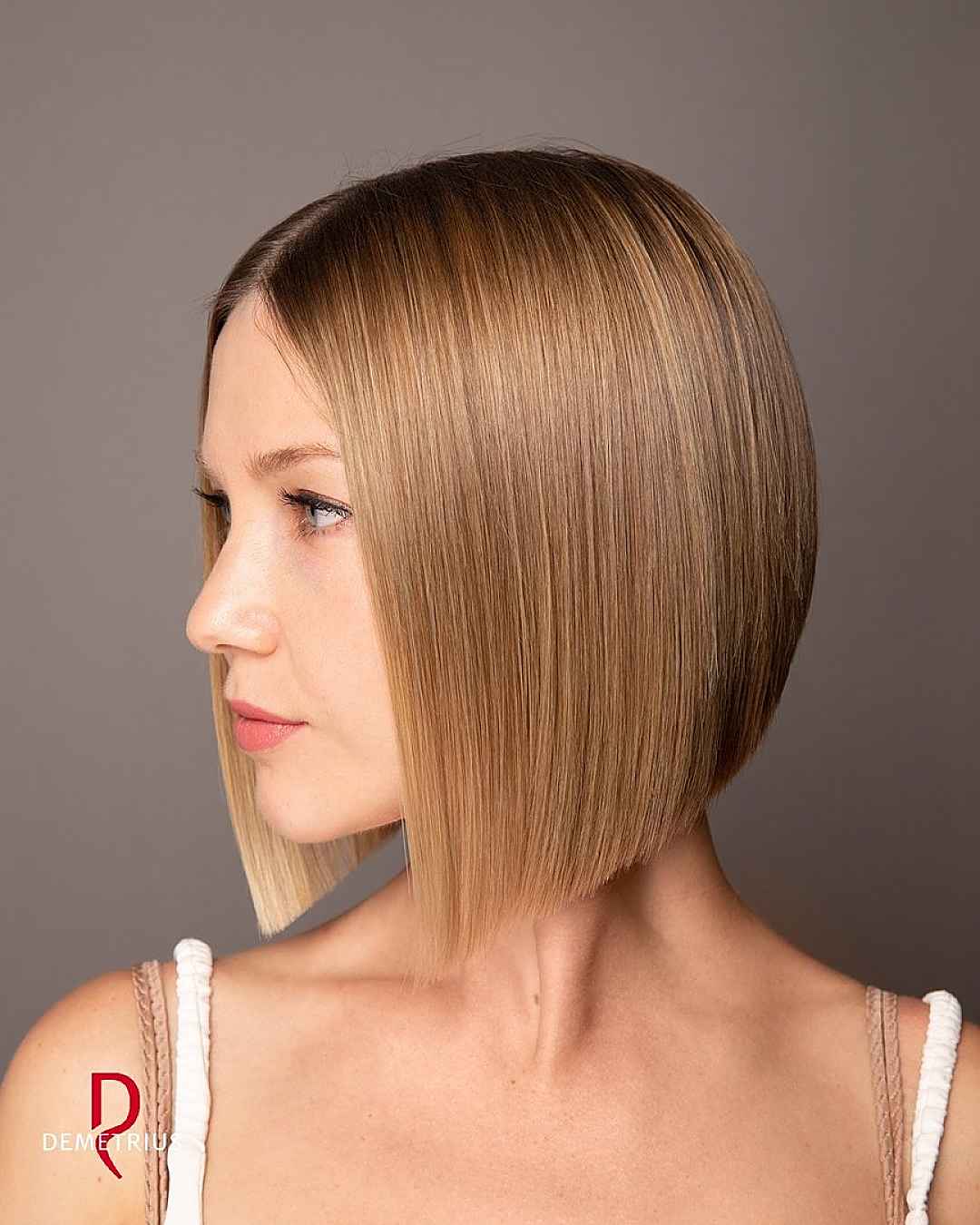 short and blunt a line bob haircut
