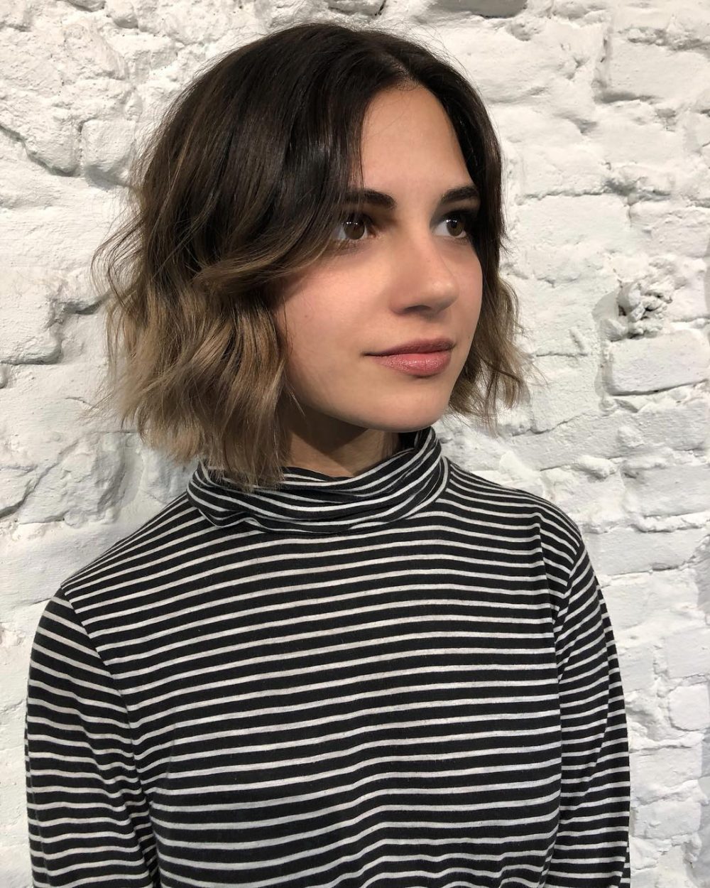 short haircut with messy waves