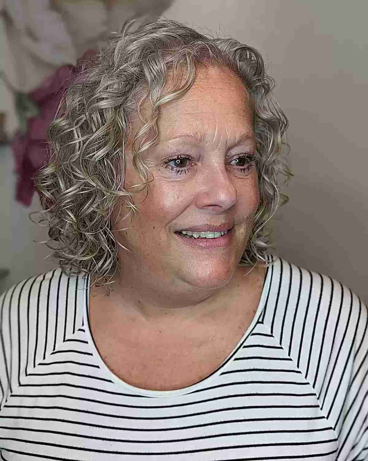 short layers and curls for fine hair for older ladies aged 60