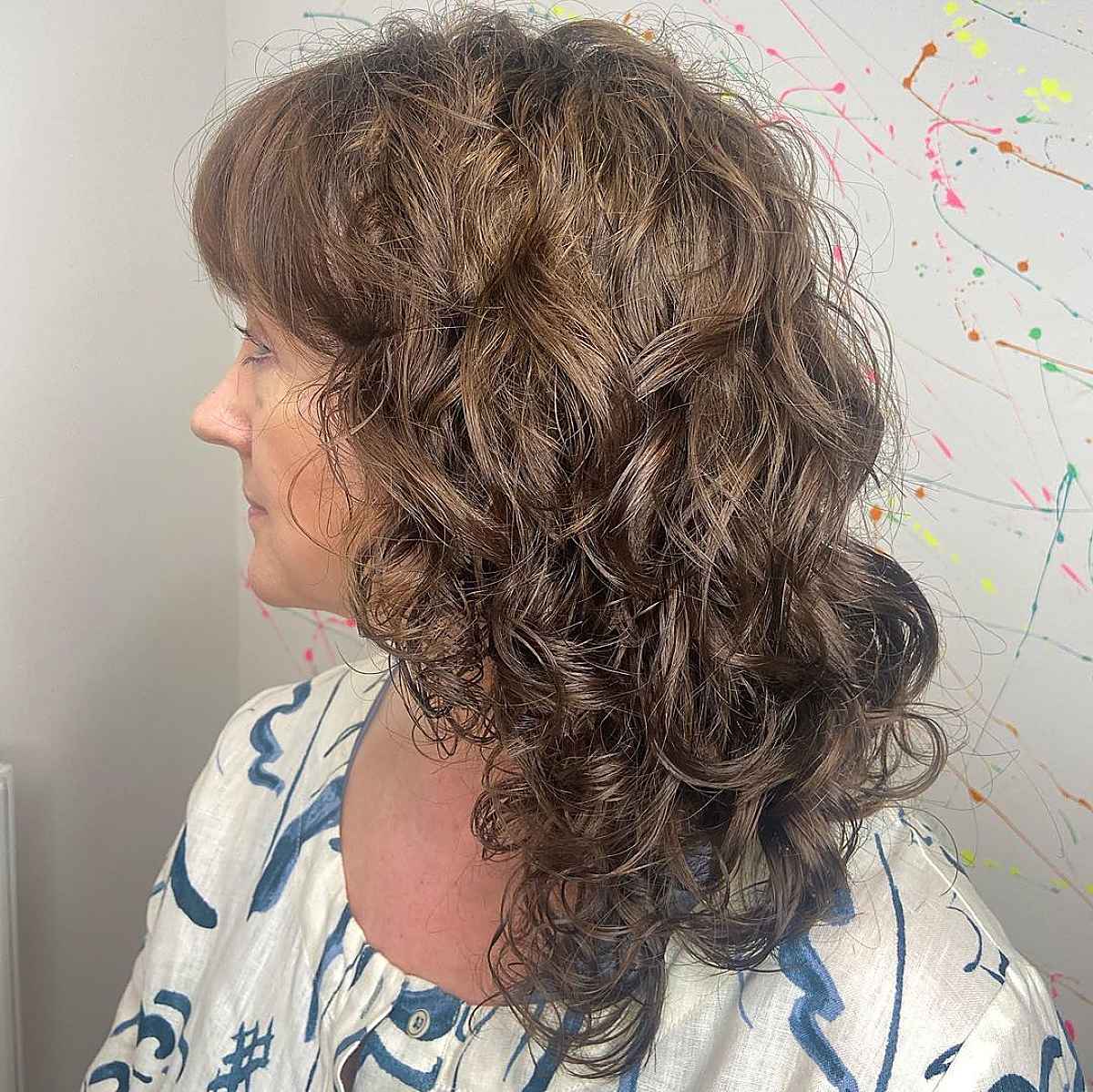 shoulder length perm for women over 40