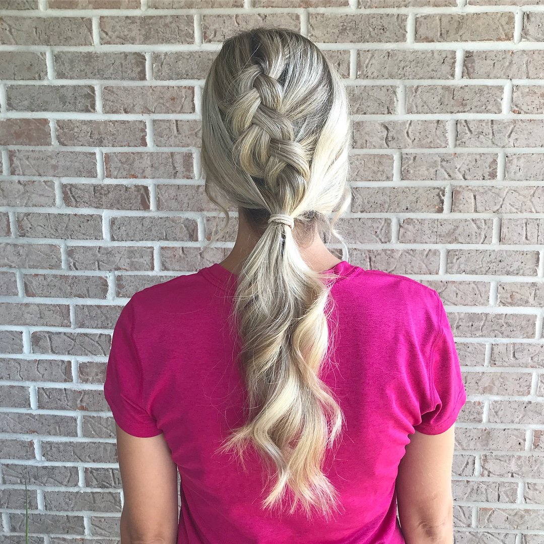 simpler braided ponytail