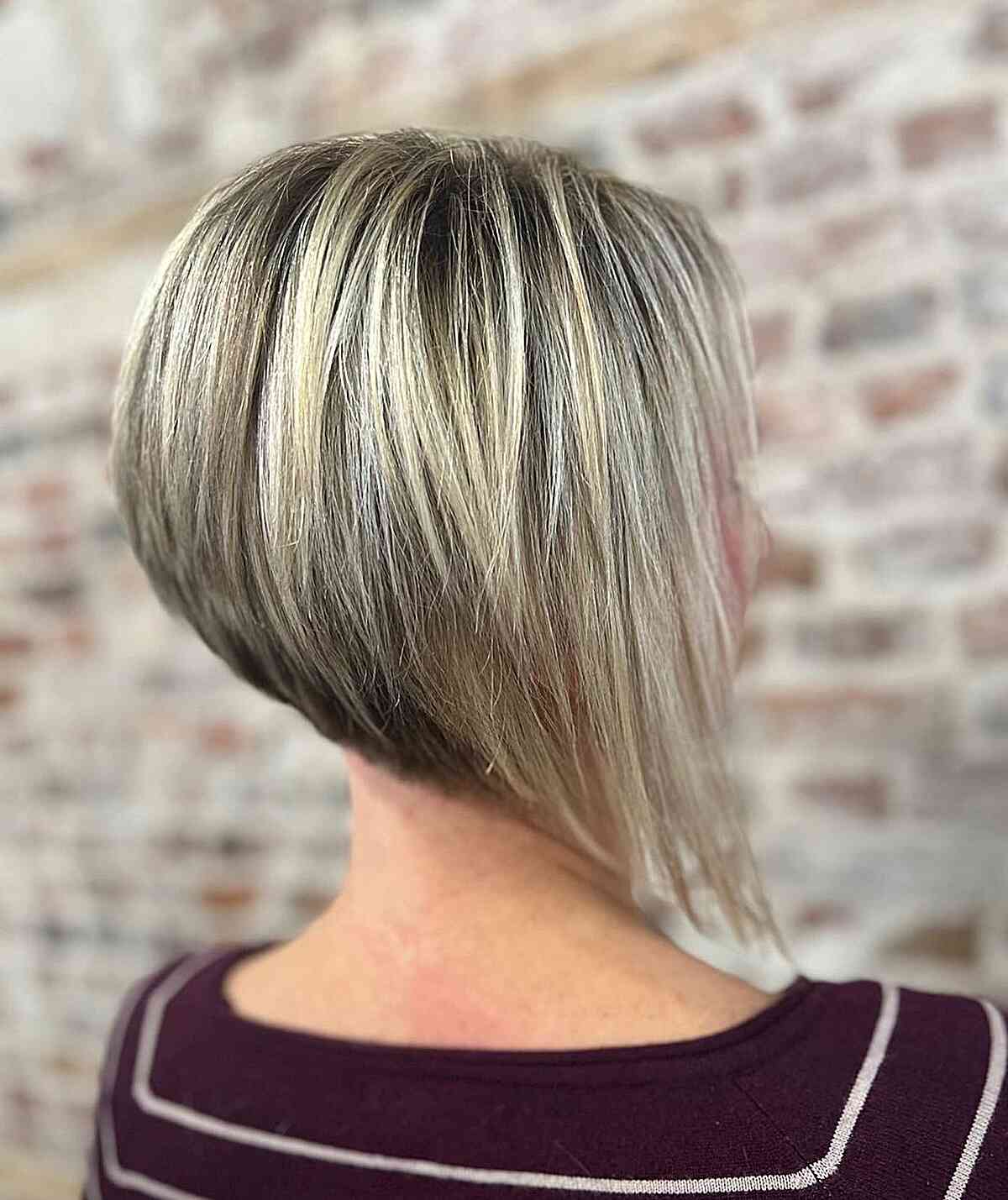 stacked asymmetrical bob