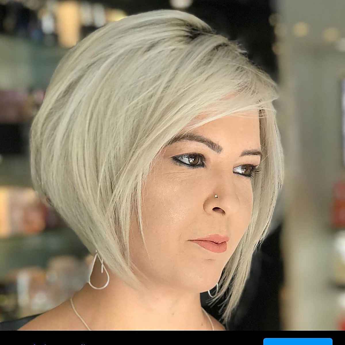 stacked bob for women passed their 30s