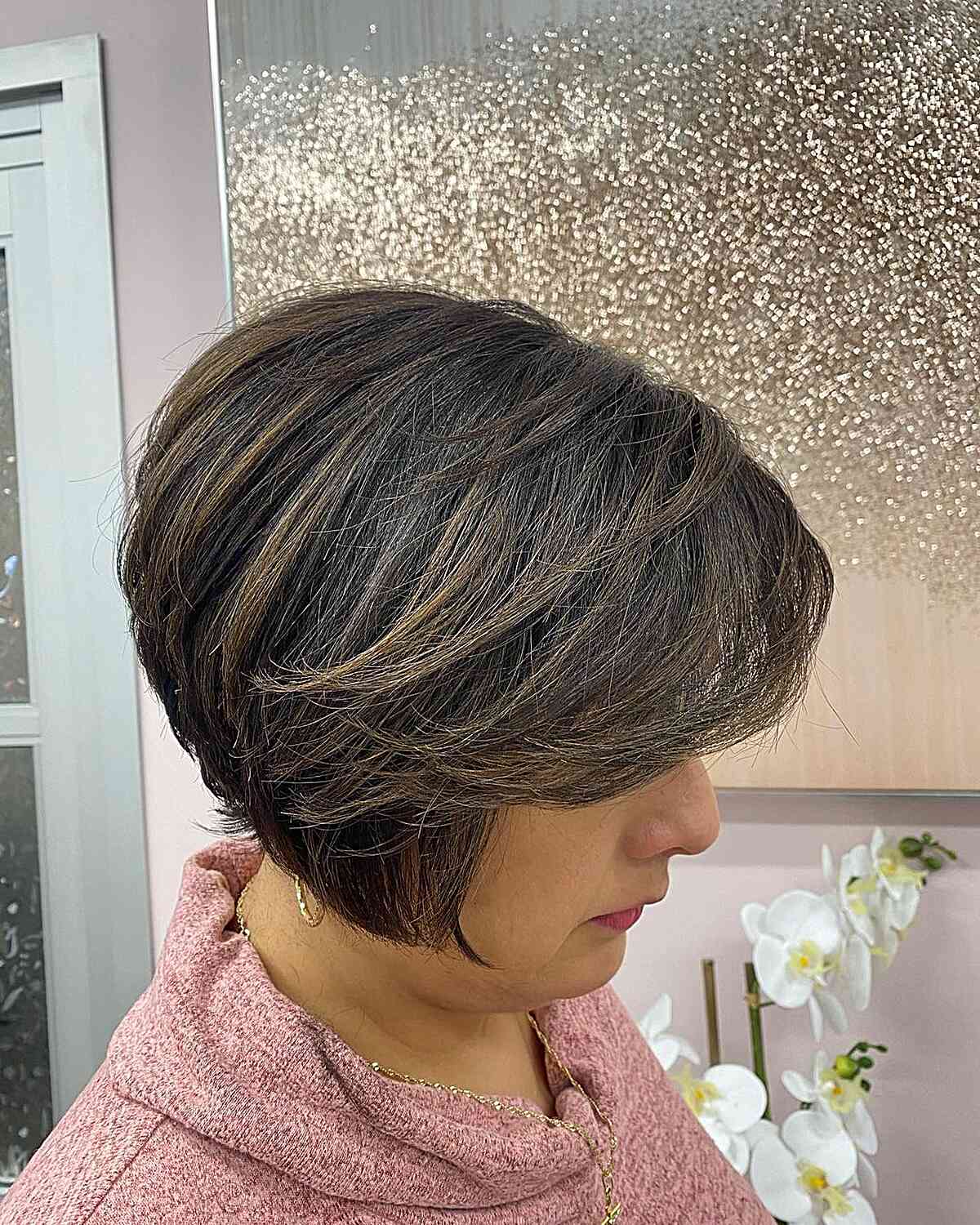 stacked bob with side bangs 1