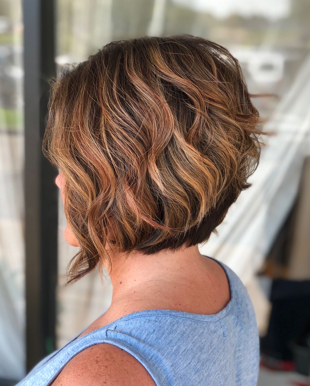 stacked medium length bob 1