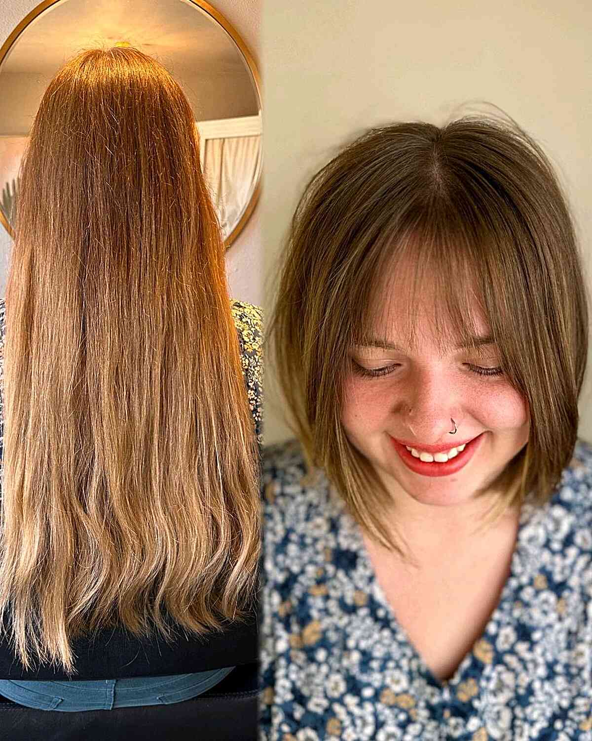 straight french bob with wispy bangs for round shaped faces