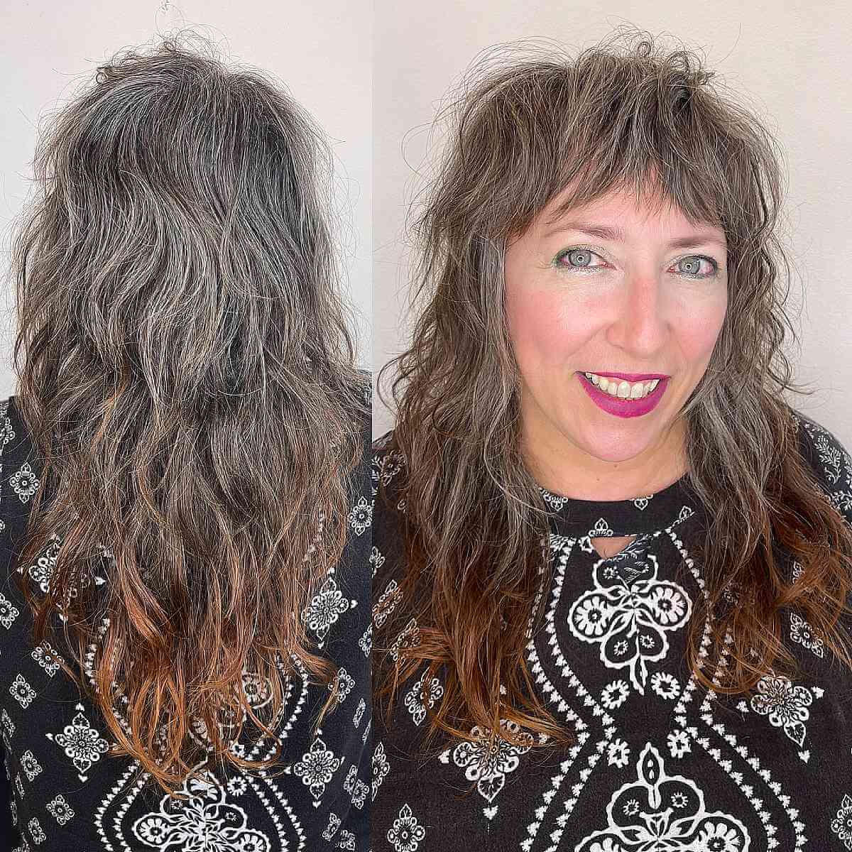 textured v shaped cut for women over forty