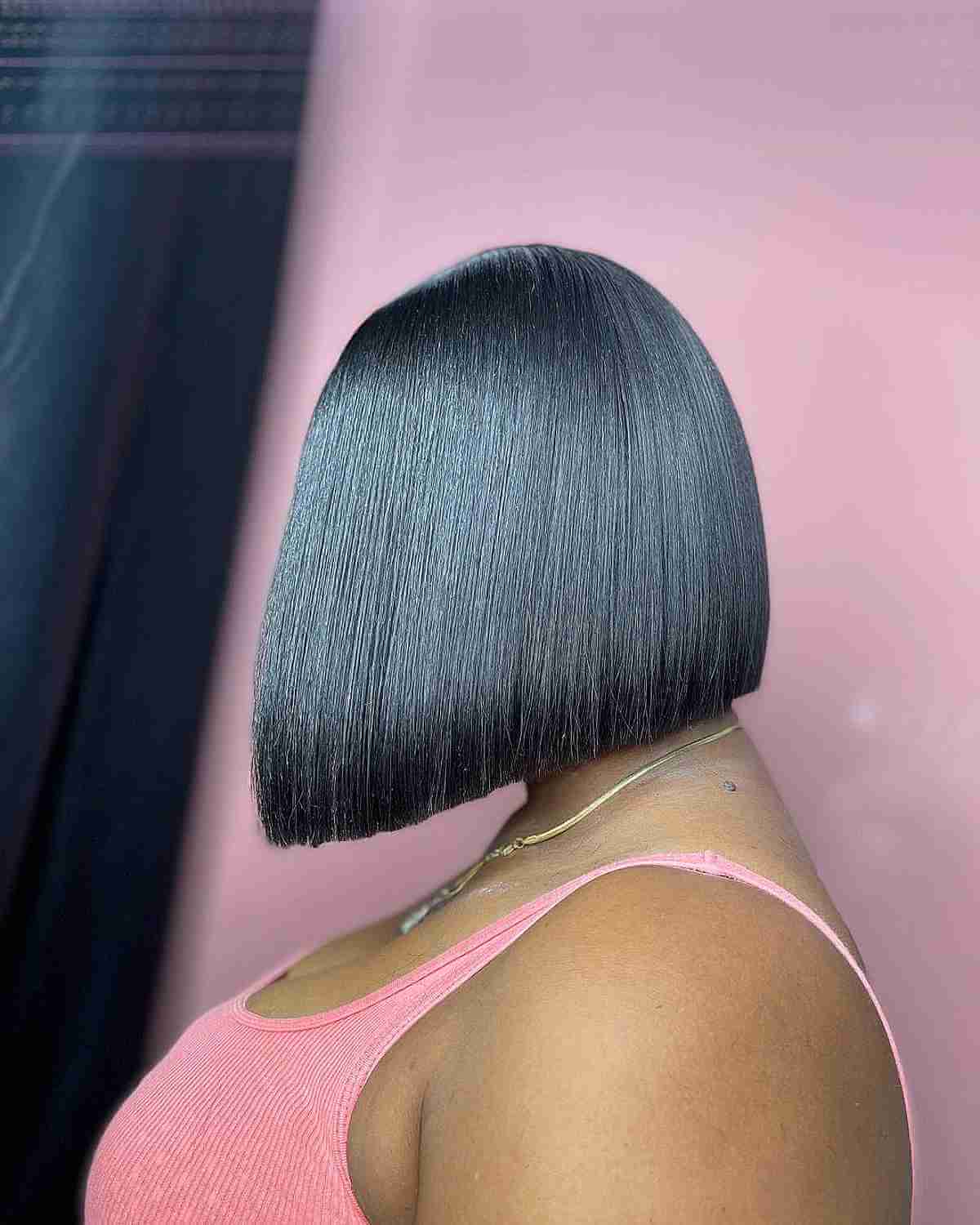 the slanted bob hairstyle for women over 40