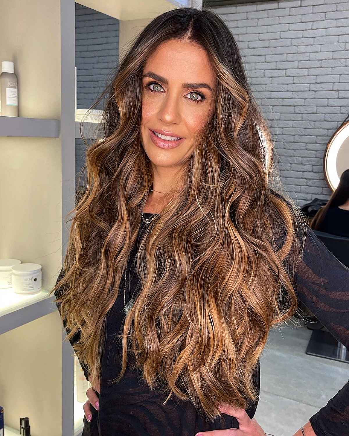 trendy long hair with balayage for thirty year olds