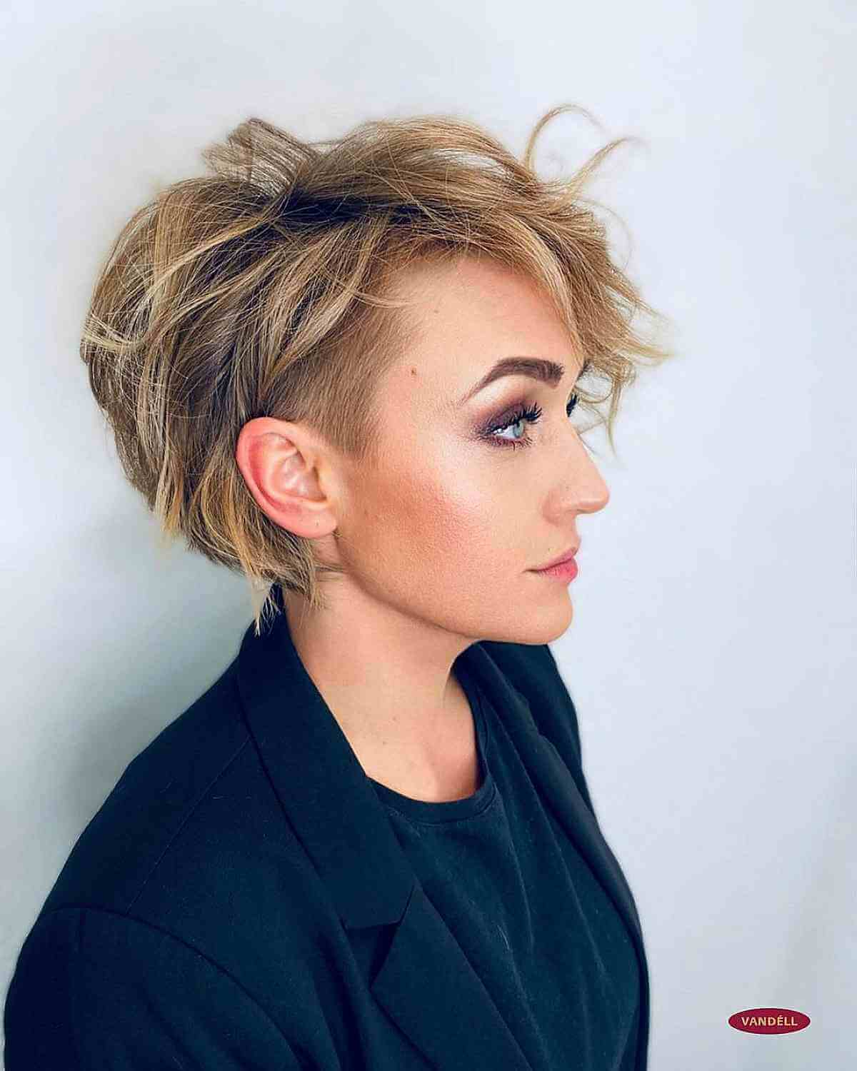 trendy stacked bob with an undercut