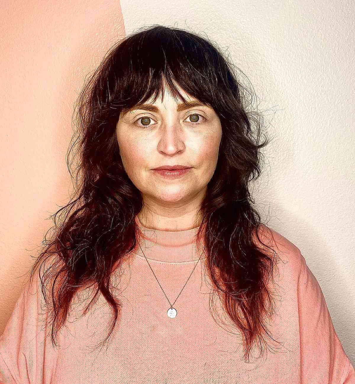undone shag with razored layers for 40 year olds with square faces