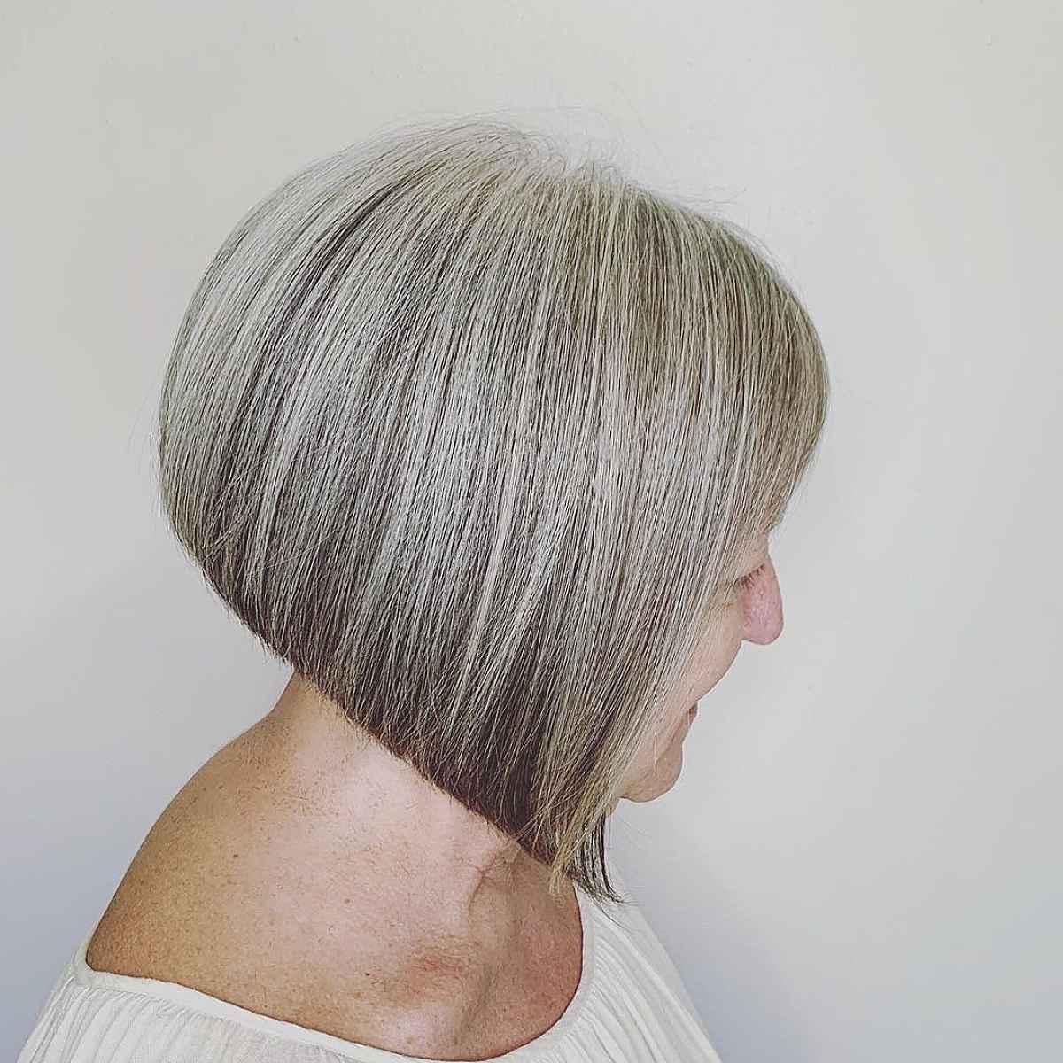 very short a line bob haircut