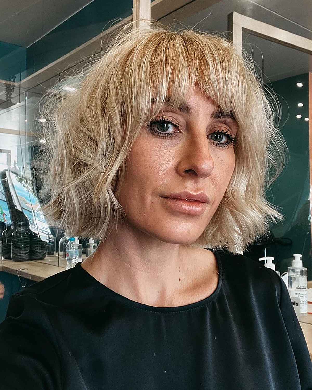 wash and wear cut for wavy thick hair