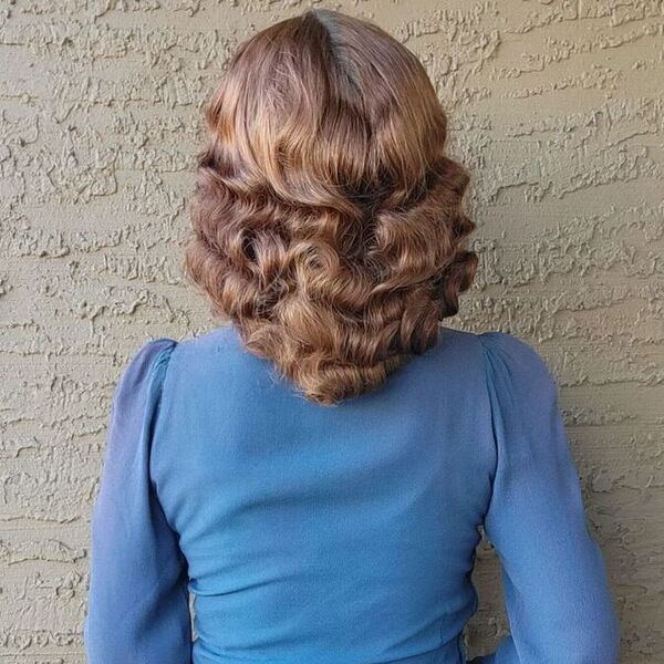 Copper Fluff Weave Hairstyle