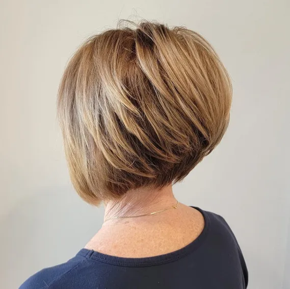 Inverted Bob in Honey Blonde