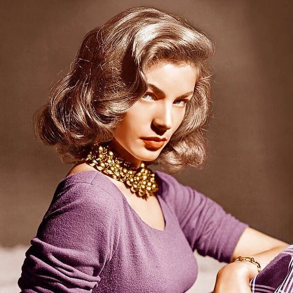 Lauren Bacalls Wavy Bob Hairstyle