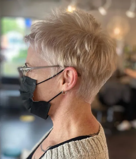 Messy Pixie with Two Shades of Blonde