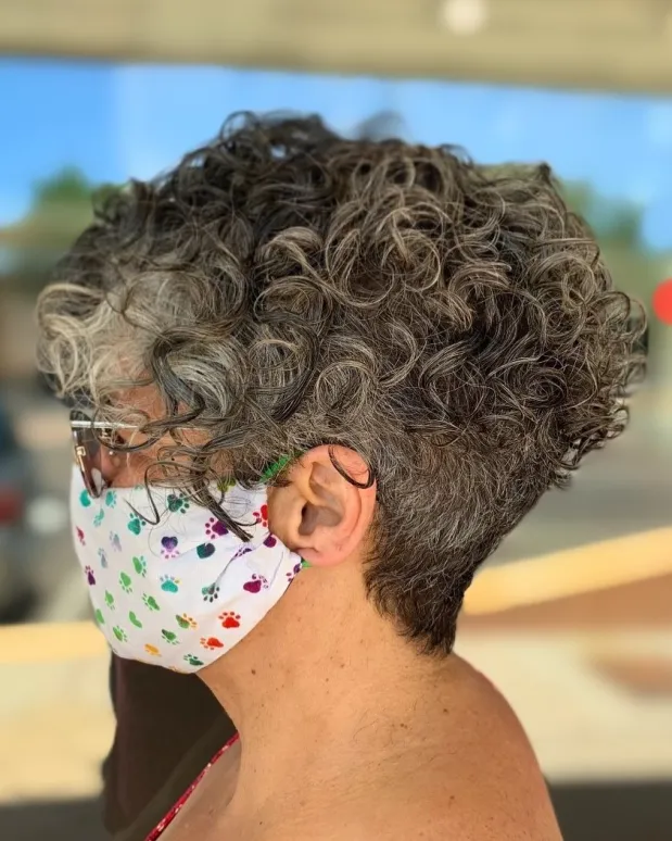 Salt and Pepper Curly Hair