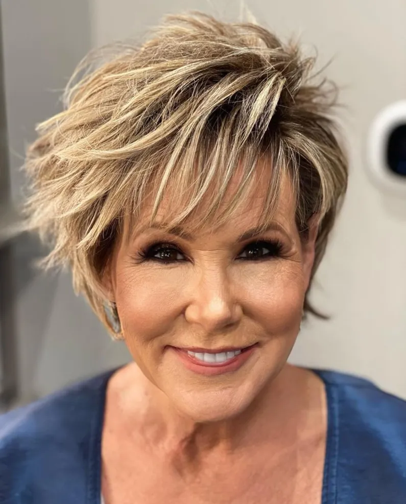 Short Spiky Cut with Shadow Roots