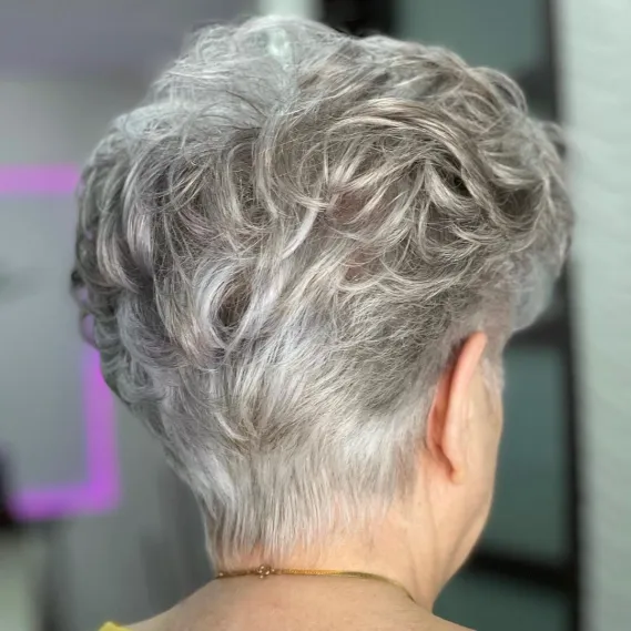 Wavy Pixie Haircuts for Over 60