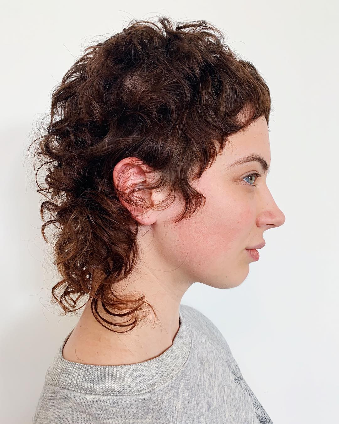 awesome androgynous cut on curly hair