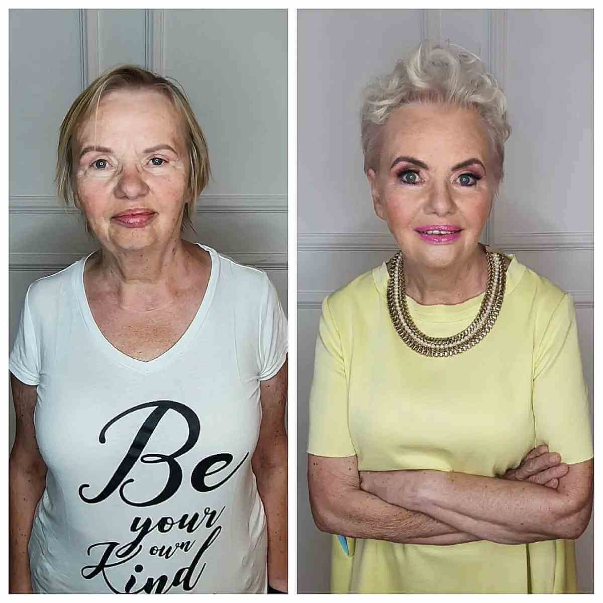 blonde short hairdo for 70 year old women with fine hair