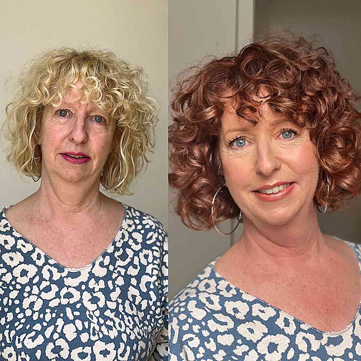 bold dark auburn curls for old ladies