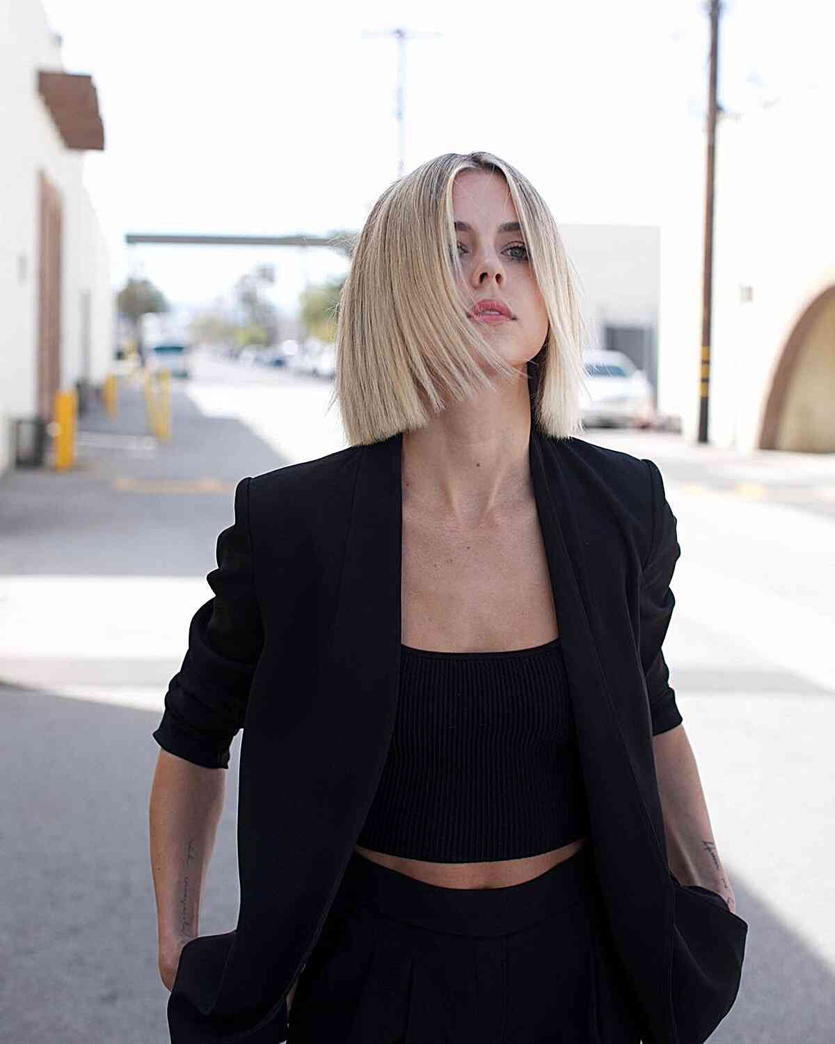 chic blonde slob hairstyle