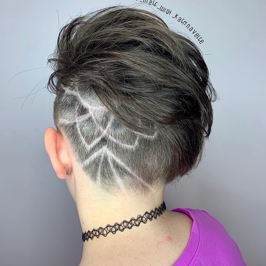 cool undercut with design