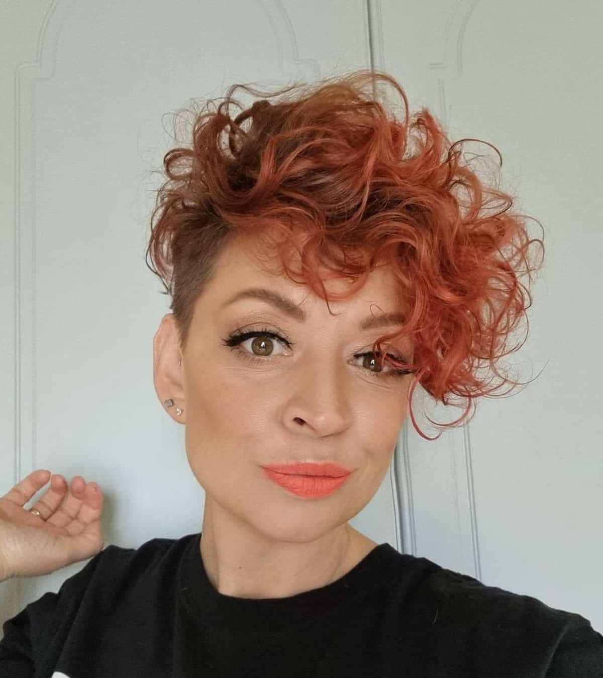 curly pixie undercut hairstyle
