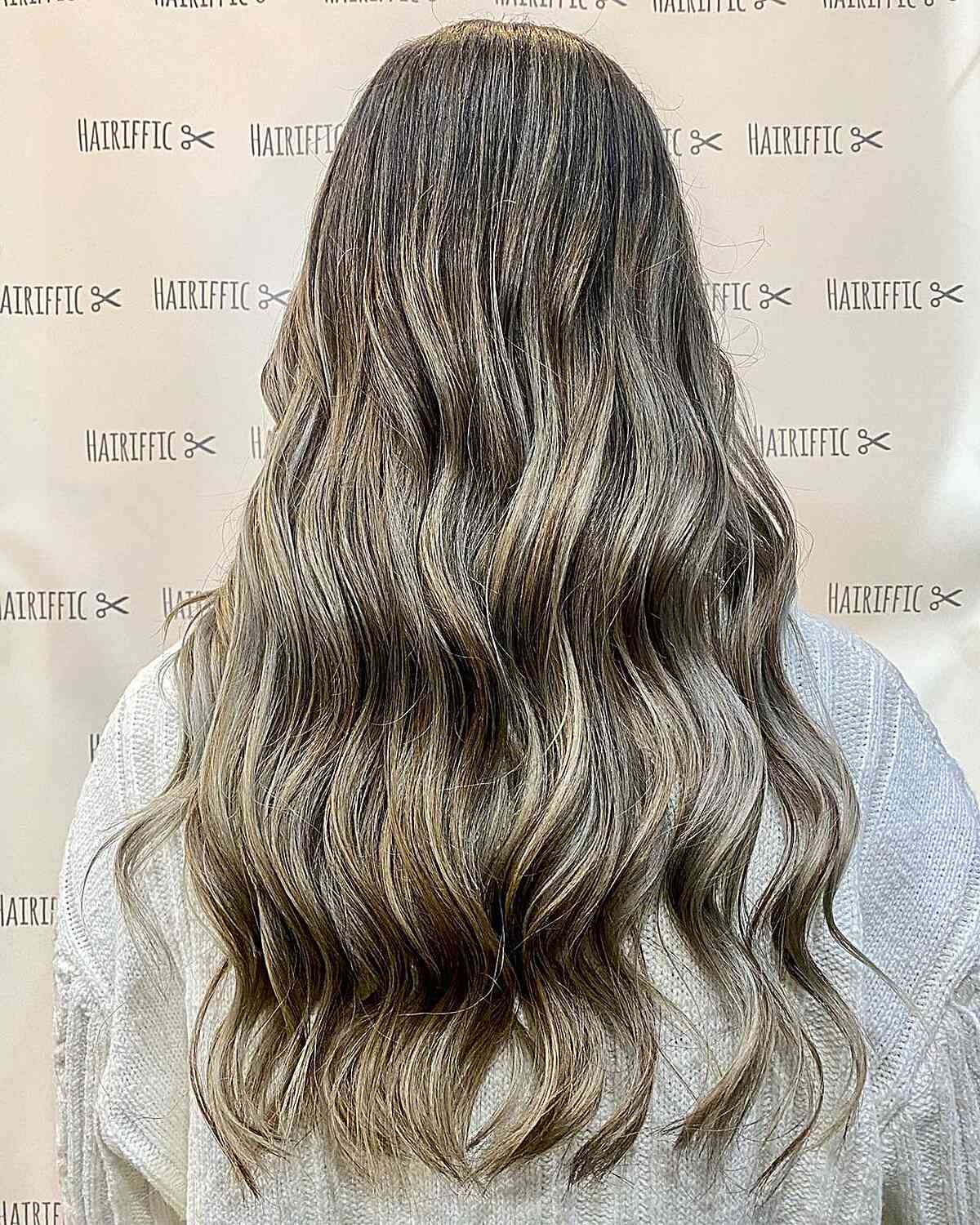 dirty dark blonde balayage waves