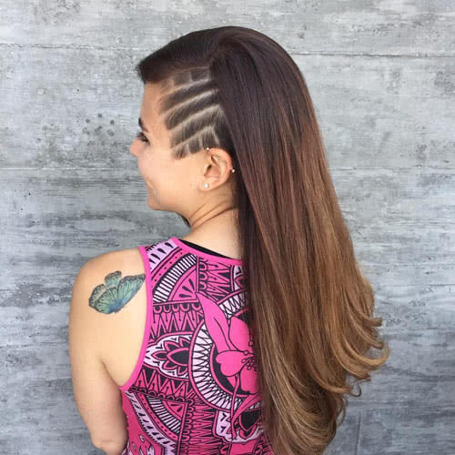 feminine undercut