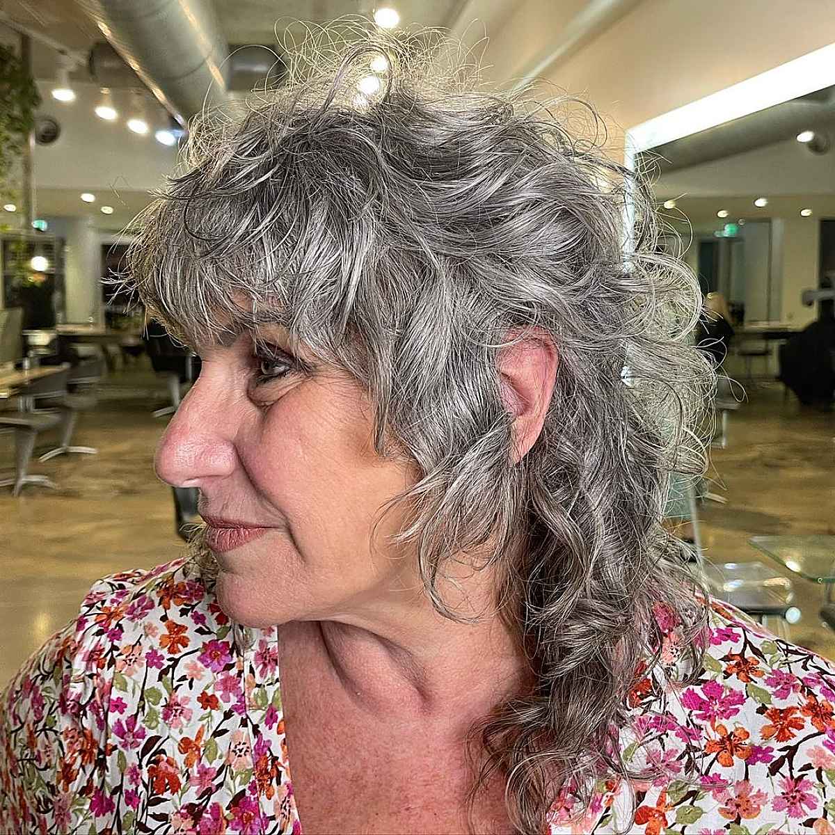 longer shaggy mullet for fine hair for women in their 70s